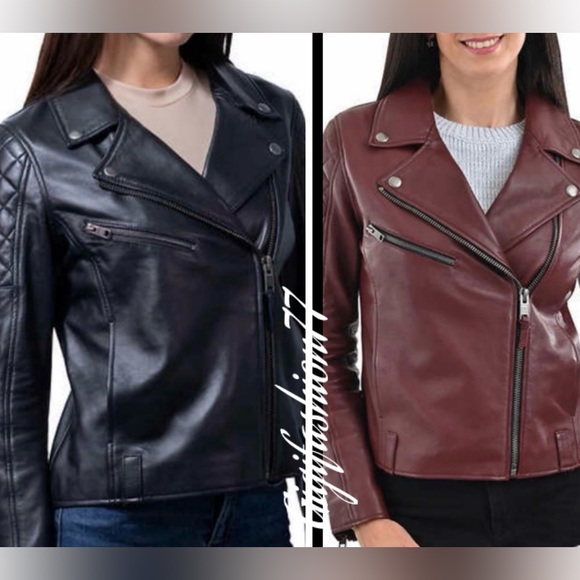 Frye women’s LEATHER  BIKER JACKET - Picture 1 of 16